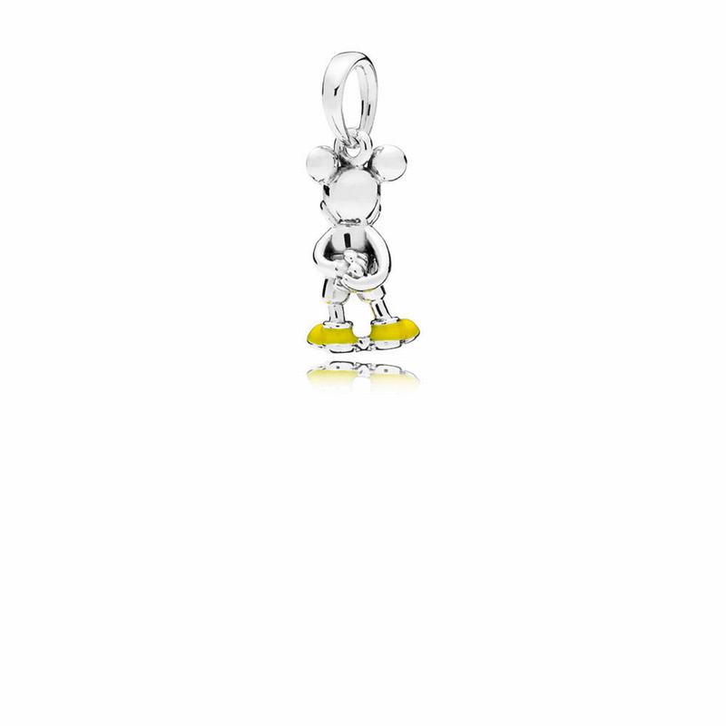 Pandora Disney, Classic Mickey Pendant Ireland - Sterling Silver/Enamel/Yellow - 406859DTE